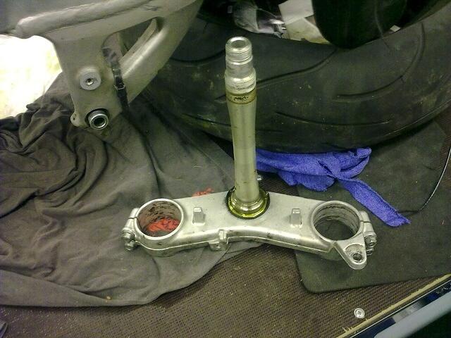 Because plan was to replace steering bearings.